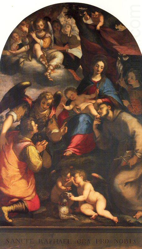 Paggi, Giovanni Battista Madonna and Child with Saints and the Archangel Raphael china oil painting image